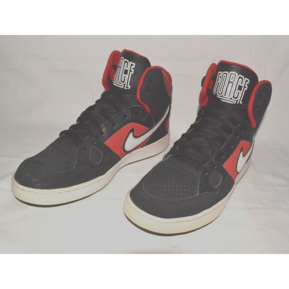 Nike Son of Force Mid Bred 616281-018 Mens 9.5 Black Red White High Top Sneakers main image 6